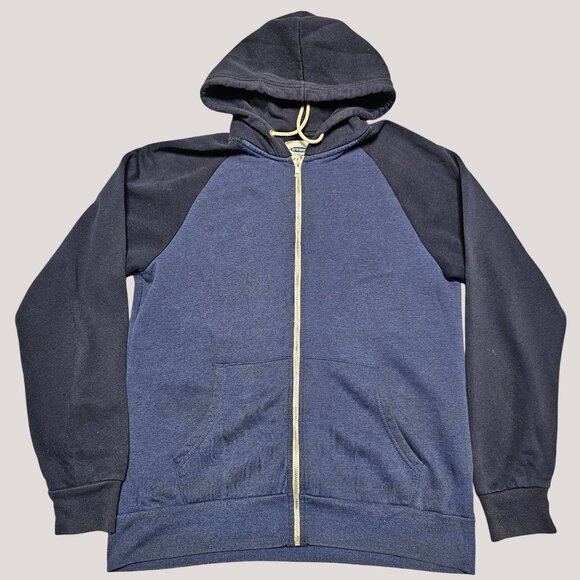 Old Navy Mens Medium Blue & Black Full-Zip Hoodie Jacket - Picture 1 of 8